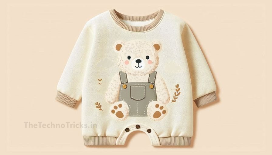 rs 149 bear design long-sleeve baby jumpsuit thespark shop