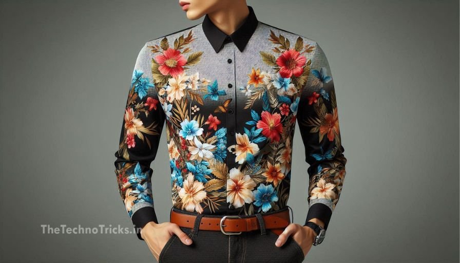 299 rs only flower style casual men shirt long sleeve thesparkshop.in