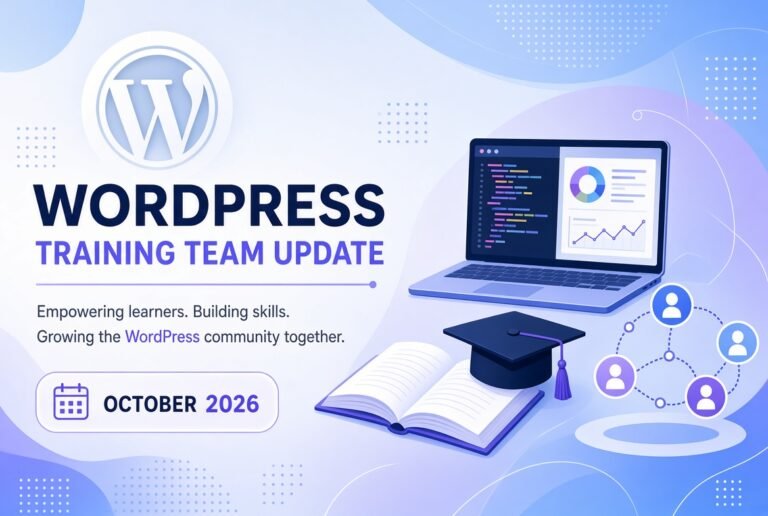 WordPress Training Team Update (October 2026)
