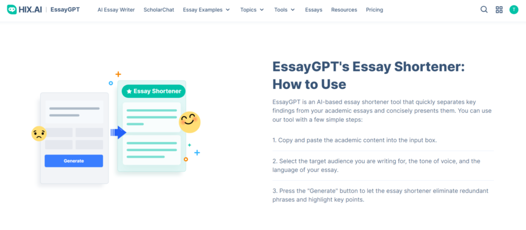Essay Shortener