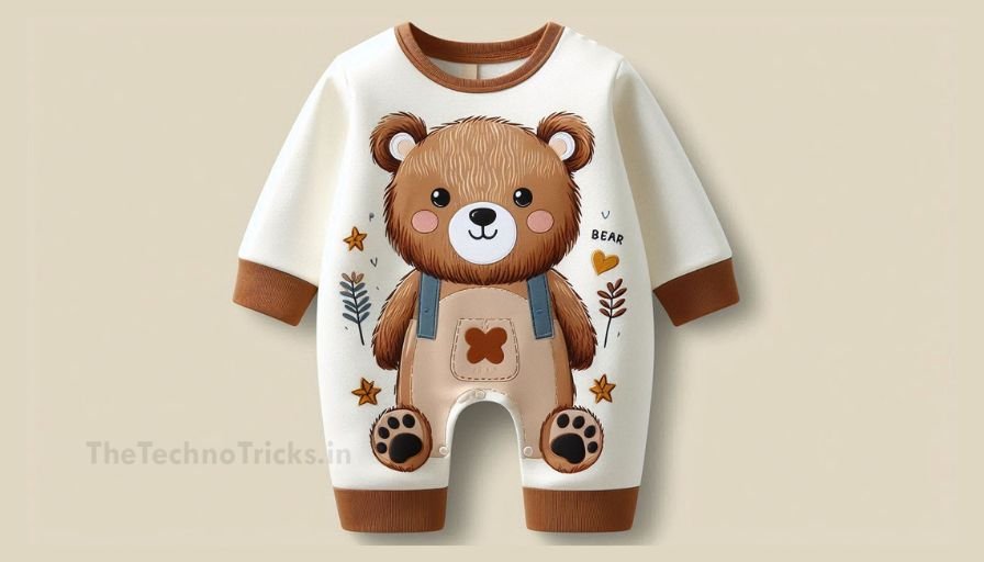 RS 149 Bear Design Long-Sleeve Baby Jumpsuit: The Perfect Choice from TheSpark Shop 2 RS 149 Bear Design Long-Sleeve Baby Jumpsuit